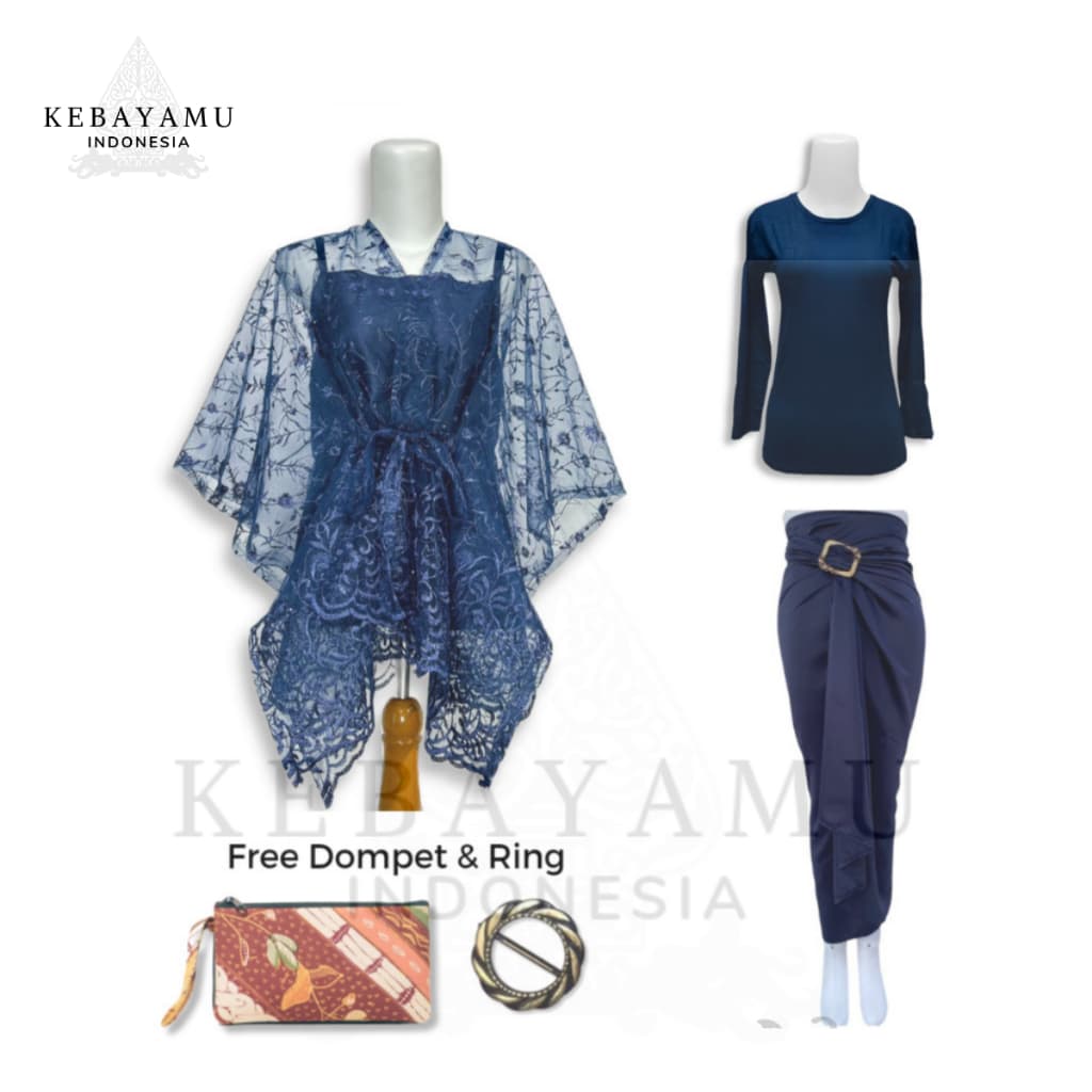 Kebaya Baju Oneset 5in1 Kondangan Wanita Kekinian Ghina Kebaya Modern Remaja untuk Kondangan wisuda